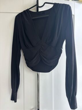 Saints Black Crop Top